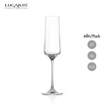 แก้วแชมเปญ champagne flute glass HONGKONG HIP CHAMPAGNE 270 ml จากลูคาริส Lucaris แก้วแชมเปญคริสตัล Crystal