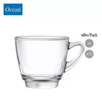 แก้วกาแฟ Glass coffee cup KENYA CAPPUCCINO CUP 245 ml จากโอเชียนกลาส Ocean glass  แก้วกาแฟดีไซน์สวย