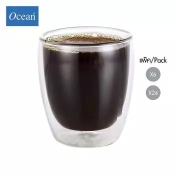 แก้วน้ำสองชั้น Double wall glass DOPPIO-ROCK 280 ml ของโอเชียนกลาส Ocean glass แก้วน้ำสองชั้นราคาถูก