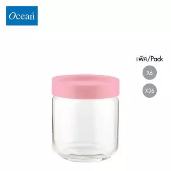 ขวดโหล Storage jar STAX JAR 500 ml (PINK) จากโอเชียนกลาส Ocean glass ขวดโหลดีไซน์สวย