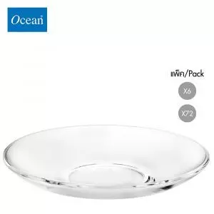 จานรองแก้ว Saucer glass STACK TEA SAUCER 5 3/8" จากโอเชียนกลาส Ocean glass จานรองแก้วดีไซน์สวย 