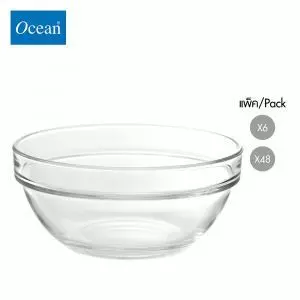 ชามแก้ว Glass bowl STACK BOWL 6" จากโอเชียนกลาส Ocean glass ชามแก้วดีไซน์สวย