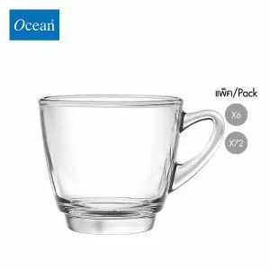 แก้วกาแฟ Glass coffee cup KENYA CAPPUCCINO CUP 245 ml จากโอเชียนกลาส Ocean glass  แก้วกาแฟดีไซน์สวย