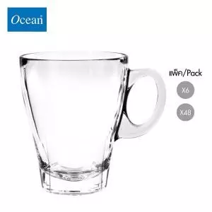 แก้วกาแฟ Glass coffee cup CAFFE AMERICANO MUG 355 ml จากโอเชียนกลาส Ocean glass  แก้วกาแฟดีไซน์สวย