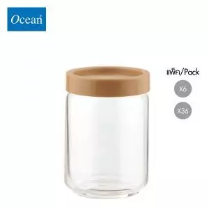 ขวดโหล Storage jar STAX JAR 650 ml (BROWN) จากโอเชียนกลาส Ocean glass ขวดโหลดีไซน์สวย
