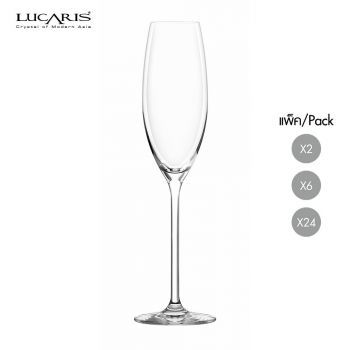 แก้วแชมเปญ champagne flute glass LAVISH CHAMPAIGN 245 ml จากลูคาริส Lucaris แก้วแชมเปญคริสตัล Crystal