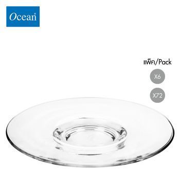 จานรองแก้ว Glass saucer KENYA CAPPUCCINO SAUCER 6" จากโอเชียนกลาส Ocean glass จานรองแก้วดีไซน์สวย 