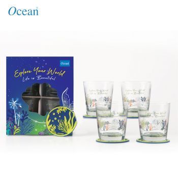 ชุดแก้วน้ำ Gift set Glorious Coral Drinking Set จากโอเชียนกลาส Ocean glass ชุดแก้ว ชุดของขวัญ