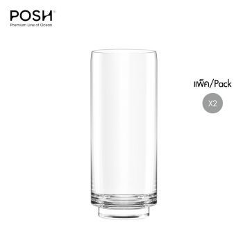แก้วน้ำ Water glass TIME Long Drink 420 ml จากพอช POSHcreativeliving แก้วน้ำดีไซน์สวย
