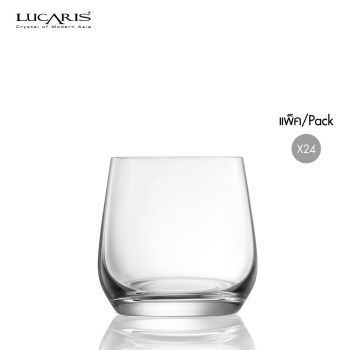 แก้วน้ำ แก้ววิสกี้ Whisky glass Water glass HONGKONG HIP DOUBLE ROCK 370 ml จากลูคาริส Lucaris แก้วคริสตัล Crystal