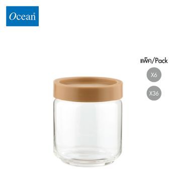ขวดโหล Storage jar STAX JAR 500 ml (BROWN) จากโอเชียนกลาส Ocean glass ขวดโหลดีไซน์สวย