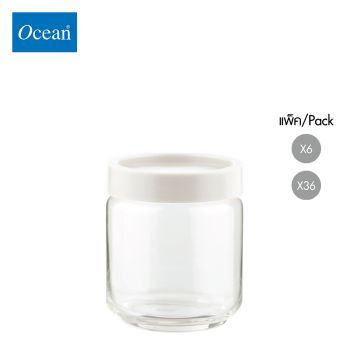 ขวดโหล Storage jar STAX JAR 500 ml (WHITE) จากโอเชียนกลาส Ocean glass ขวดโหลดีไซน์สวย