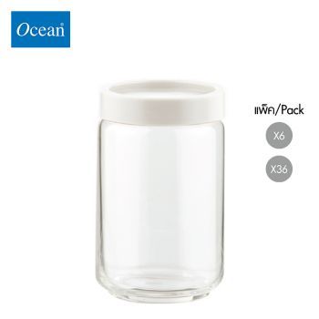ขวดโหล Storage jar STAX JAR 750 ml (WHITE) จากโอเชียนกลาส Ocean glass ขวดโหลดีไซน์สวย