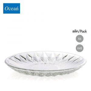 จานแก้ว Glass plate DIAMOND PLATE 7 1/2" จากโอเชียนกลาส Ocean glass แก้วดีไซน์สวย