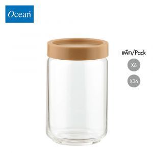ขวดโหล Storage jar STAX JAR 750 ml (BROWN) จากโอเชียนกลาส Ocean glass ขวดโหลดีไซน์สวย