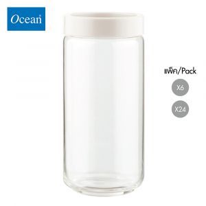 ขวดโหล Storage jar STAX JAR 1000 ml (WHITE) จากโอเชียนกลาส Ocean glass ขวดโหลดีไซน์สวย