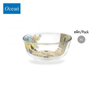 ชามแก้ว Glass bowl DP JUNGLE LEAVES Assurance Bowl 4 1/2" จากโอเชียนกลาส Ocean glass ชามแก้วดีไซน์สวย